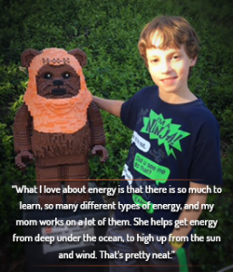 Brandy Copley’s 10-year-old son is proud to have a mom who works in the oil and natural gas industry for GE.